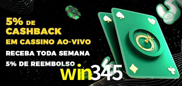 Promoções do cassino ao Vivo win345